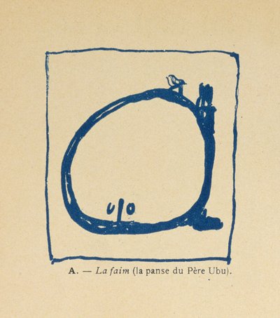 Sult - Pere Ubus paunch, fra Alfabetet af Pere Ubu, 1900 af Pierre Bonnard