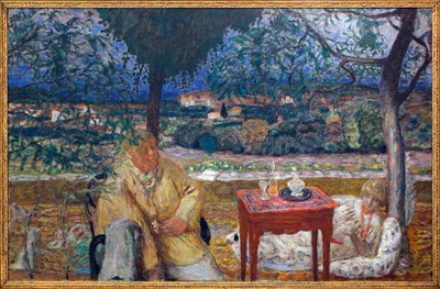 I haven (samtale i Provence). Med portrætter af Jozef Pankiewicz (1866-1940, polsk maler) og Marthe de Meligny (f. Maria Boursin) af Pierre Bonnard