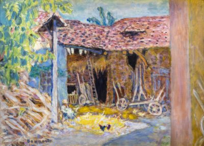 Gården til en gård eller laden af Pierre Bonnard