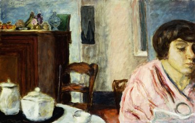 Interiør med Hoved; Interiør med hoved af Pierre Bonnard