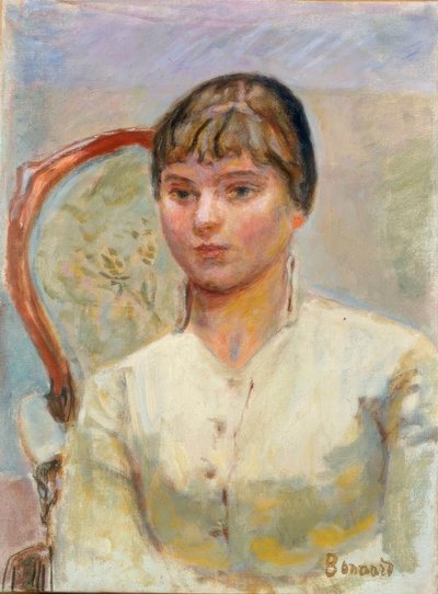 Ung kvinde i lænestol af Pierre Bonnard