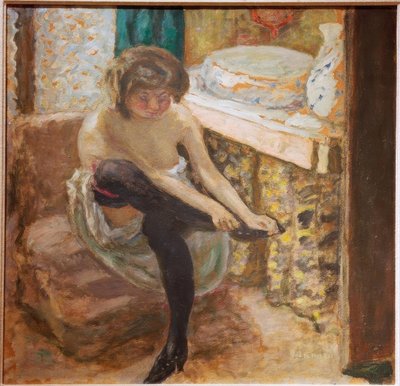 Kvinden med de sorte strømper af Pierre Bonnard