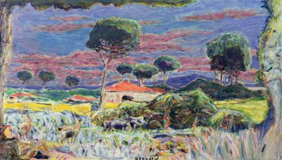 Landskab ved middagstid af Pierre Bonnard