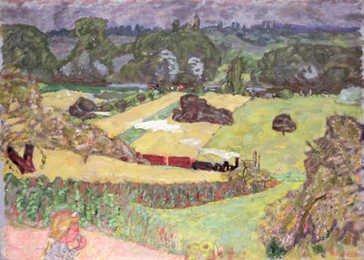 Landskab med godstog, 1909 af Pierre Bonnard