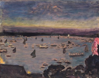 Lanterneoptog på den ydre Alster, 1913 af Pierre Bonnard
