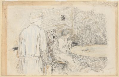 Orlovsindehaveren (den sårede i hans familie) (w/c & blyant på papir) af Pierre Bonnard