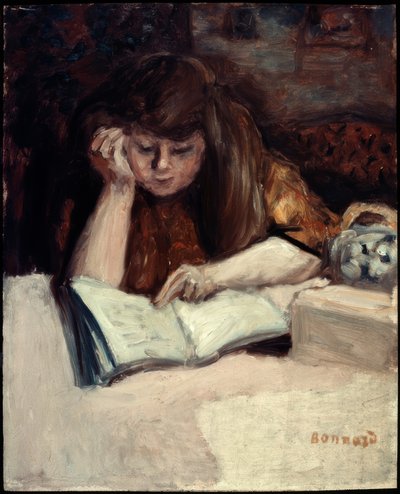 Liggende læselampe af Pierre Bonnard
