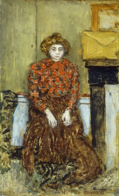 Marthe, ca. 1896 (olie om bord) af Pierre Bonnard