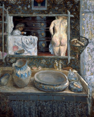 Spejl over et vaskebord, 1908. af Pierre Bonnard