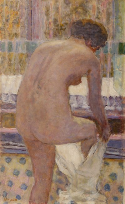 Nøgen dressing af Pierre Bonnard