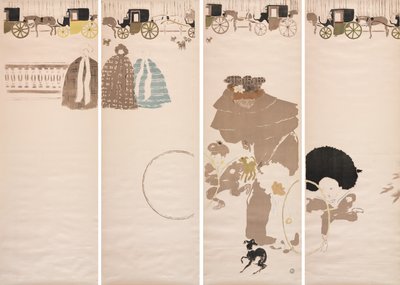 Sygeplejerskepromenade, vognfrise af Pierre Bonnard