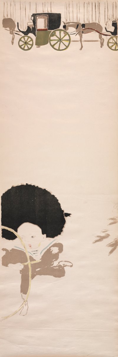 Nursemaids Promenade, Frise af vogne, 1895. af Pierre Bonnard