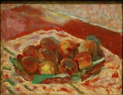 Kurv med ferskner af Pierre Bonnard