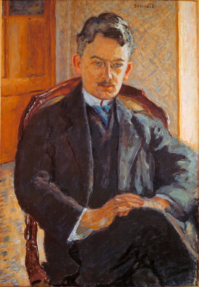 Portrait of G.B. Georges Besson: art critic and collector, dani af Pierre Bonnard