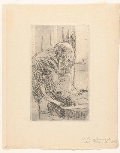 Portræt af kunstneren Edouard Vuillard af Pierre Bonnard