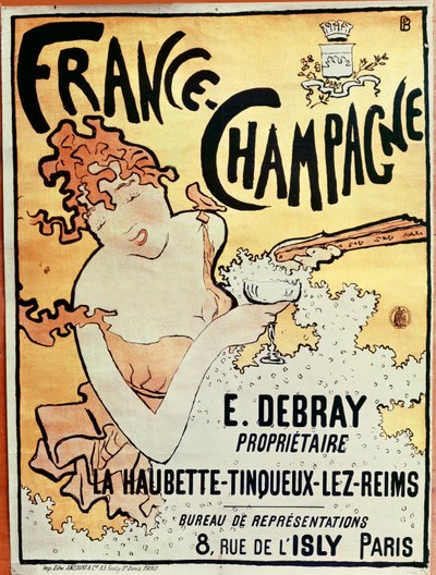 Plakat, der reklamerer for Frankrigs Champagne, 1891 af Pierre Bonnard