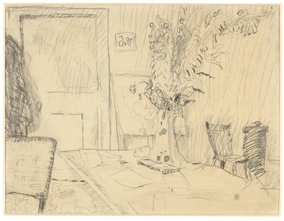 Blomsterkrukke i spisestuen på Le Cannet af Pierre Bonnard