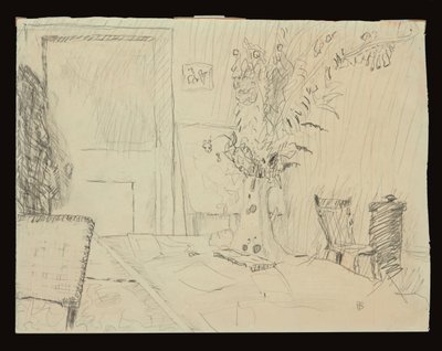 Blomsterkrukke i spisestuen på Le Cannet af Pierre Bonnard