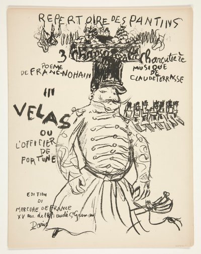 Repertoire af Theatre des Pantins - seks sange af Pierre Bonnard