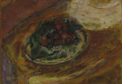Still Life: Cherries, c.1942 (Olie på træpanel) af Pierre Bonnard