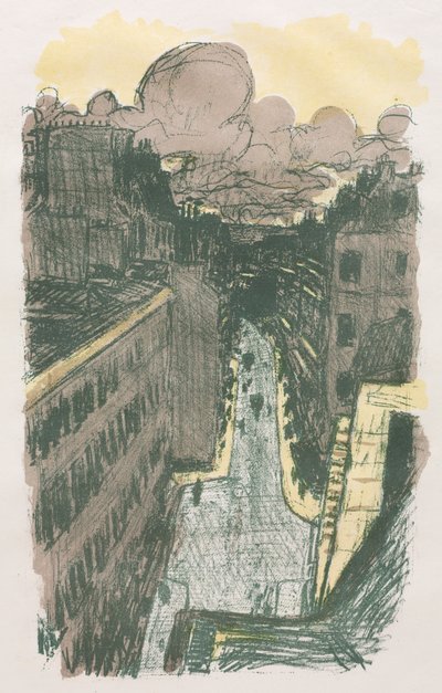 Gadebillede fra oven af Pierre Bonnard