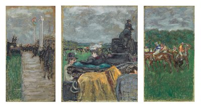 Løbene i Longchamp; Les Courses a Longchamp af Pierre Bonnard