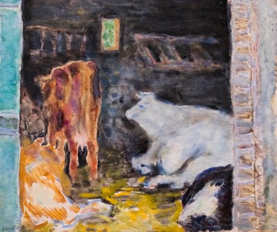 Stalden, ca. 1912 (olie på lærred) af Pierre Bonnard