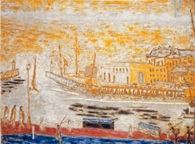 Trouville, der forlader havnen Maleri af Pierre Bonnard (1867-1947) 1938-1945 Mål 77x103 cm Paris, nationalmuseum for moderne kunst af Pierre Bonnard