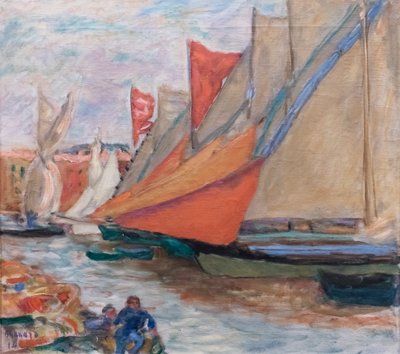 Voiles au sec eller Sejlbåde i Cannes af Pierre Bonnard