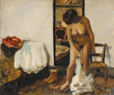 Kvinde afklædning; Kone afklædning af Pierre Bonnard