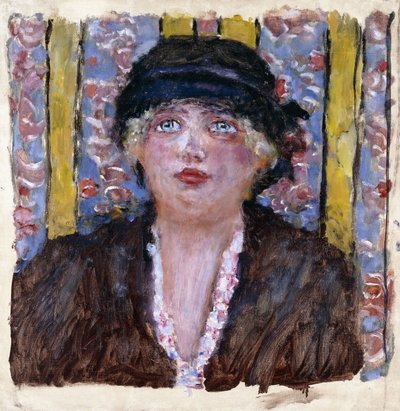 Woman in a Hat, ca. 1920 (olie på lærred) af Pierre Bonnard