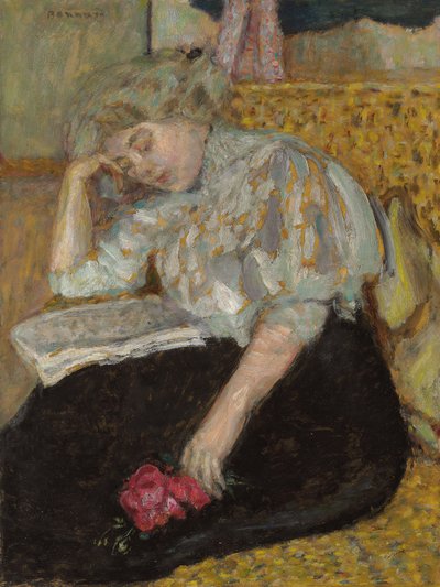 Woman with Rose; Femme a la rose, 1908dani af Pierre Bonnard