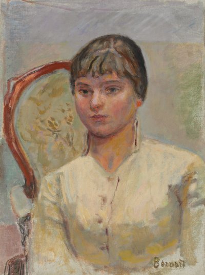 Ung kvinde i en lænestol (studie); Ung kvinde i en lænestol (studie), ca. 1916 (olie på lærred) af Pierre Bonnard