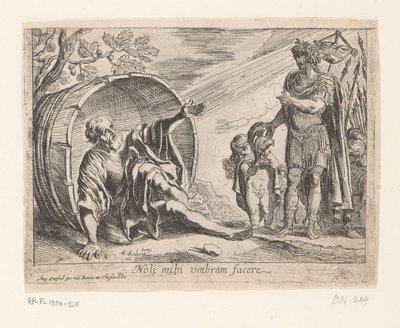 Alexander den Store og Diogenes af Pierre Brebiette