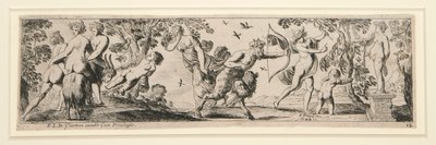 Friser af nymfer og satyrer (12 ark) af Pierre Brebiette