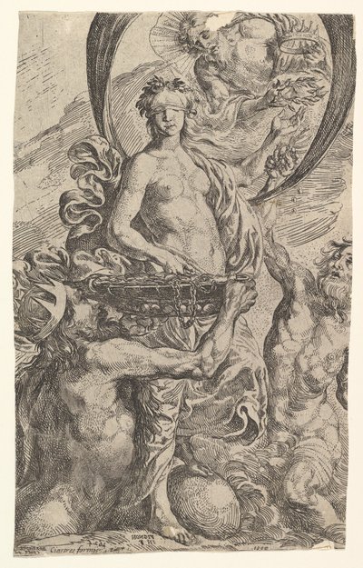 Jupiter, Pluto og Neptun tilbyder deres rigdomme til formuen, 1624. af Pierre Brebiette