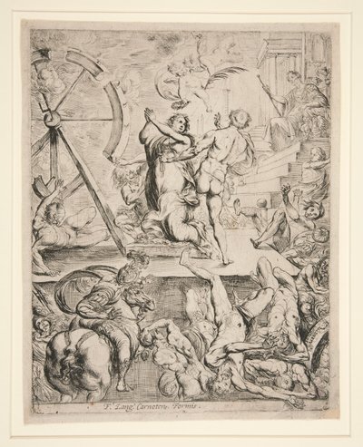 Sankt Katarina af Alexandrias martyrium af Pierre Brebiette