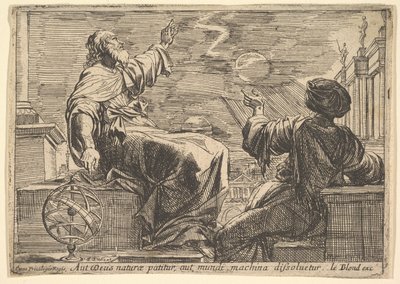 To filosoffer ser på en formørkelse, 1615-42. af Pierre Brebiette