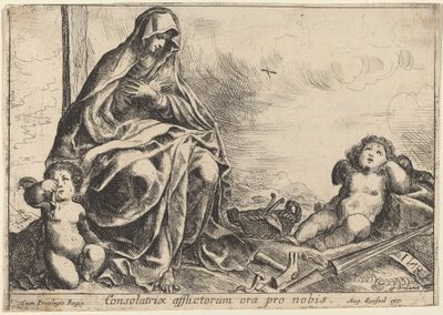Jomfru bøjer sig for passionens instrumenter af Pierre Brebiette
