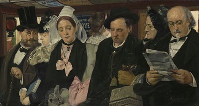 I en omnibus, 1877. af Pierre Carriere Belleuse