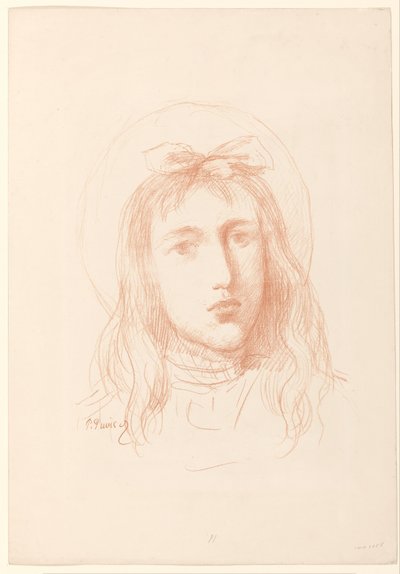 Hovedet af en pige af Pierre Cécile Puvis de Chavannes