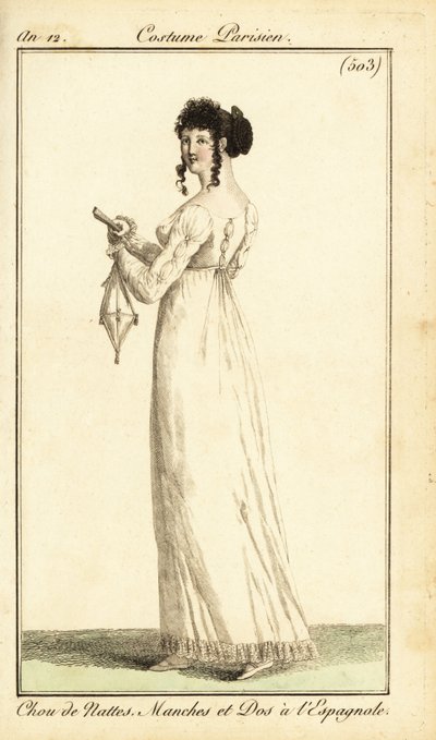 Kvinde i kjole med spanske pile, Paris af Pierre Charles Baquoy