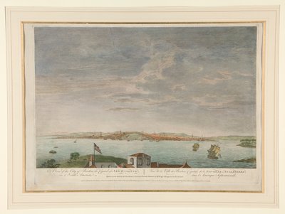 Udsigt over byen Boston, hovedstaden i New England, i Nordamerika af Pierre Charles Canot