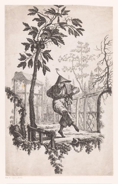 dansende mand Tolv måneder (serietitel) af Pierre Charles Canot