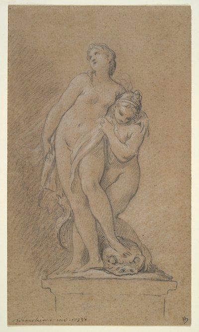 Venus støttet af en Nereid af Pierre Charles Tremolieres