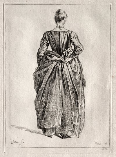 Studie af en kvinde bagfra af Pierre Charles Trémolière