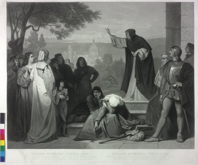 1493 Savonarolas prædiken i Firenze af Pierre Cottin