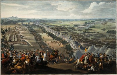 Slaget ved Poltava den 27. juni 1709 efter 1724. af Pierre Denis II Martin