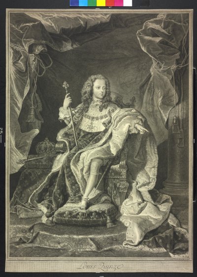 Kongen af Frankrig Louis XV af Pierre Drevet
