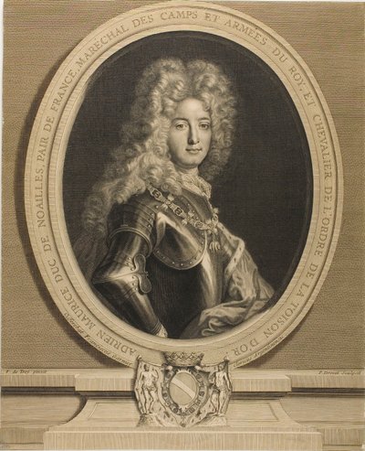 Portræt af Adrien-Maurice, hertug af Noailles af Pierre Drevet